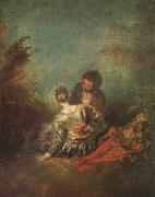 Jean-Antoine Watteau Le Faux Pas(The Mistaken Advance) (mk05) china oil painting reproduction